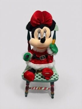 Vintage Disney Minnie Mouse Holiday Battery Operated Singing Plush